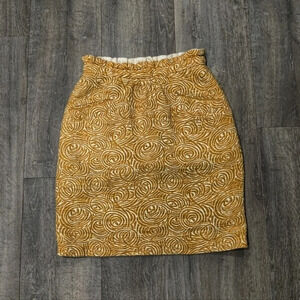 Anthropologie Elevenses Yellow Pencil Skirt